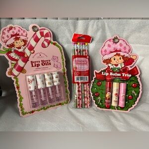 Strawberry Shortcake Lip Oils/Balm and pencil bundle